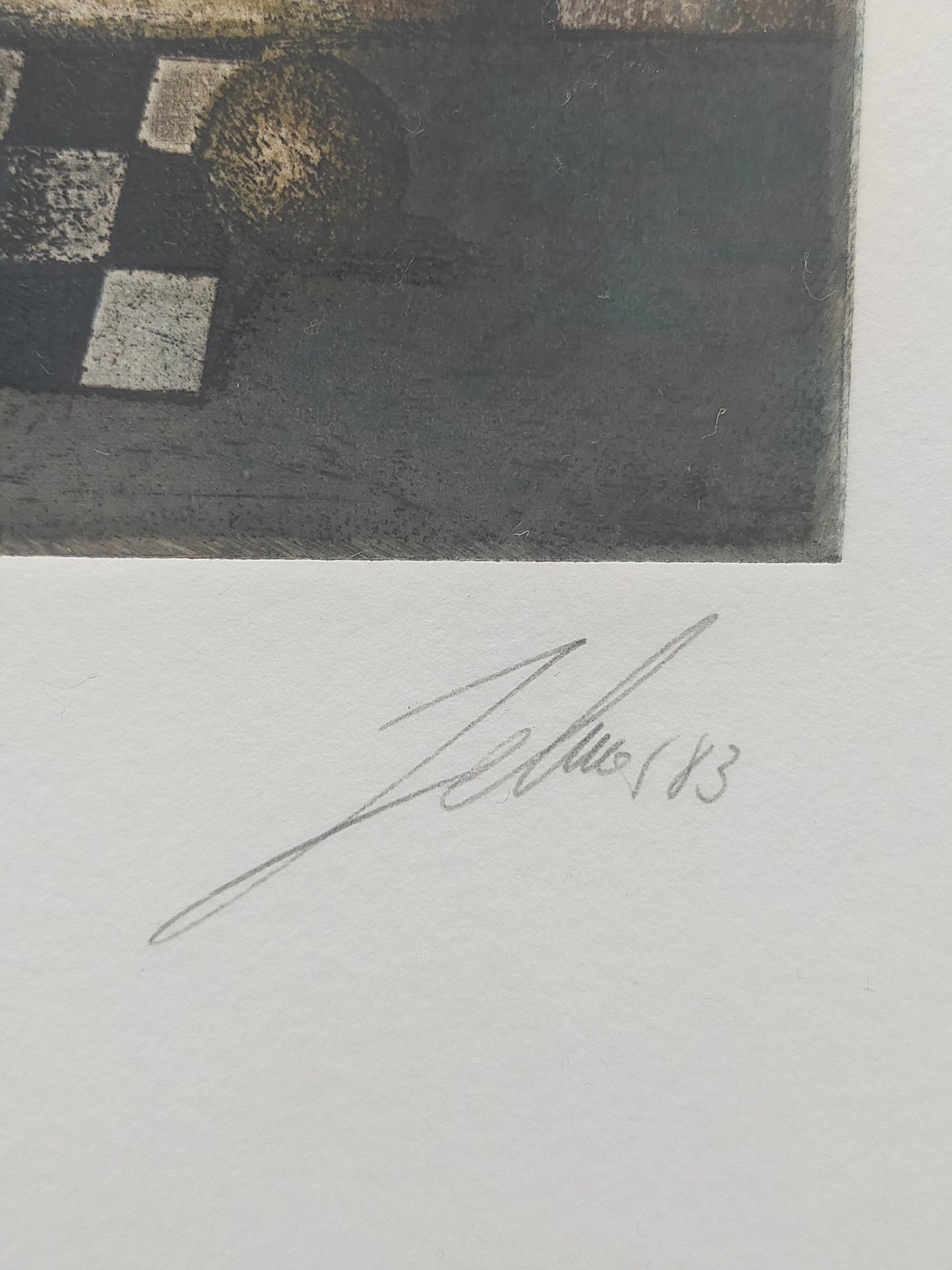 Limitierte Grafik „Zelmer '83“ – Moderner Kunstdruck im Metallrahmen