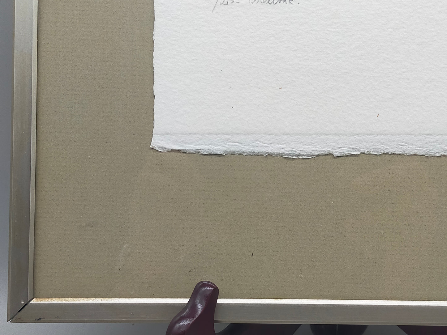 Abstrakte Kunst „Proume“ – Signierte Lithografie im DEHA Rahmen