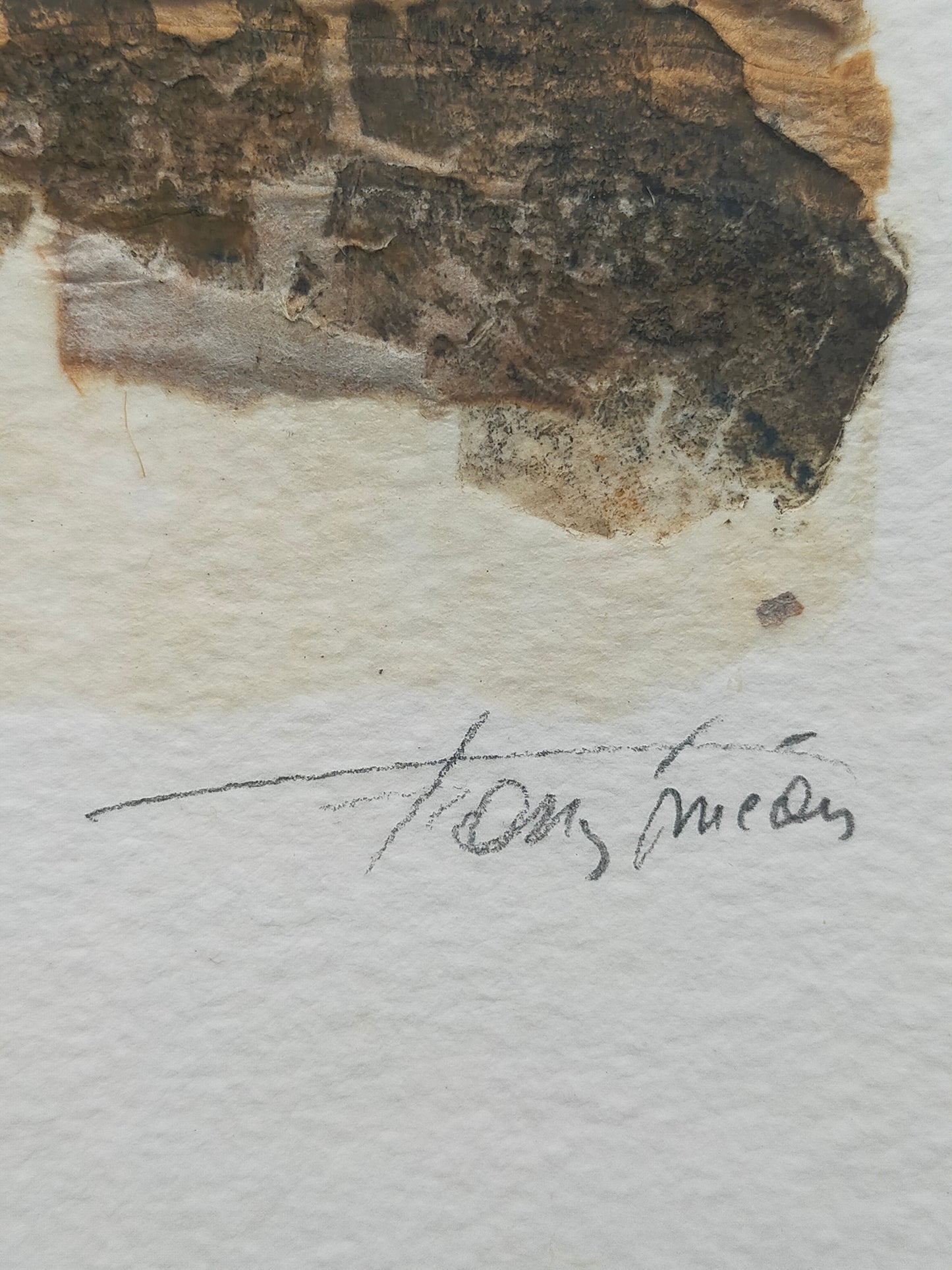 Abstrakte Kunst „Proume“ – Signierte Lithografie im DEHA Rahmen