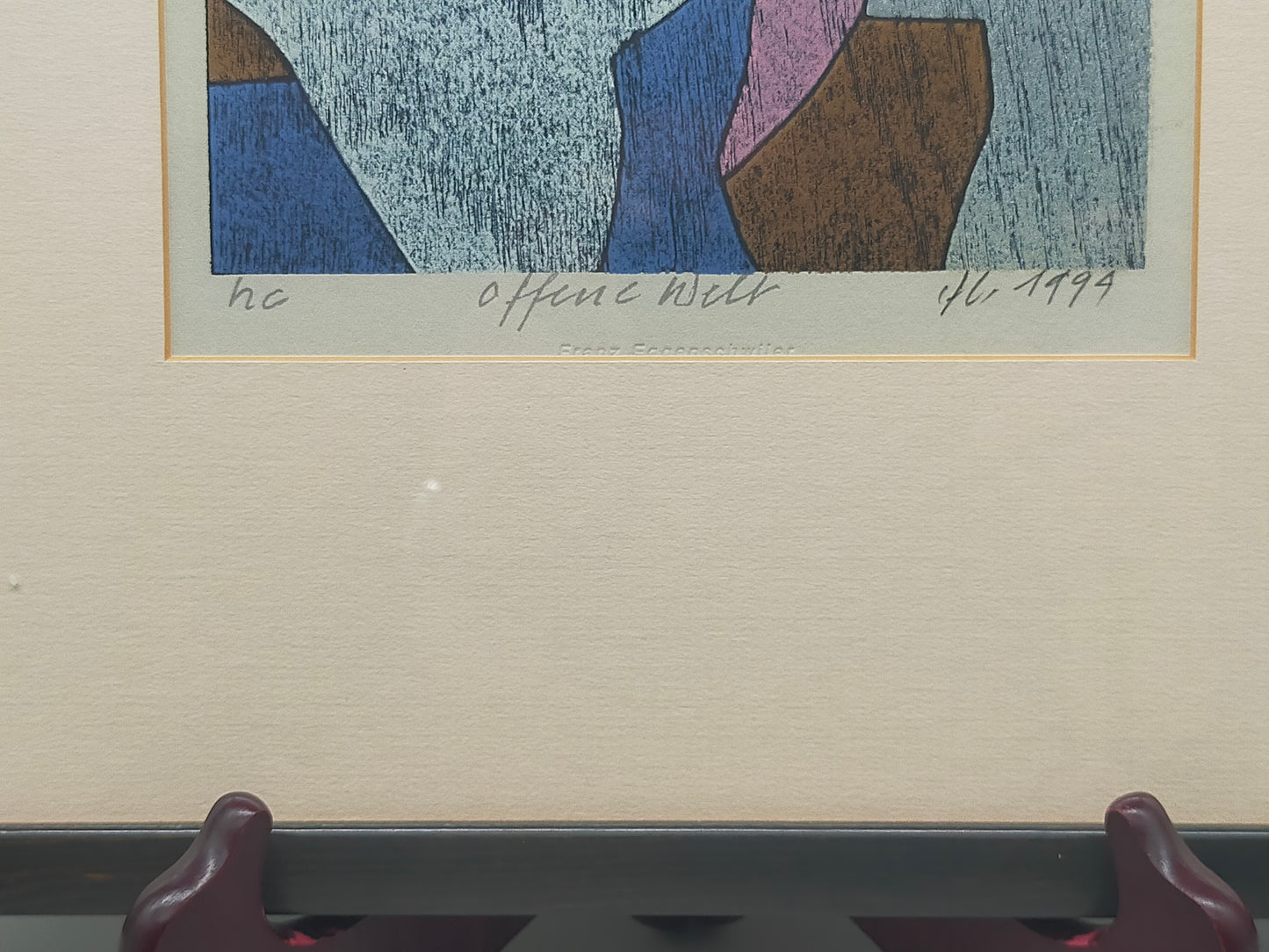 Franz Eggenschwiler „Offene Welt“ 1994 – Signierte