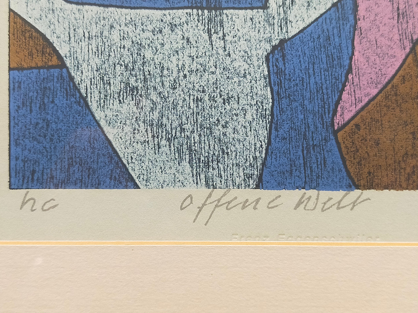 Franz Eggenschwiler „Offene Welt“ 1994 – Signierte
