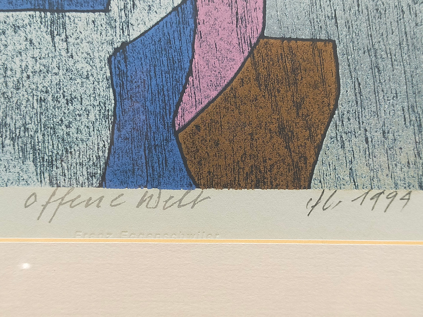 Franz Eggenschwiler „Offene Welt“ 1994 – Signierte