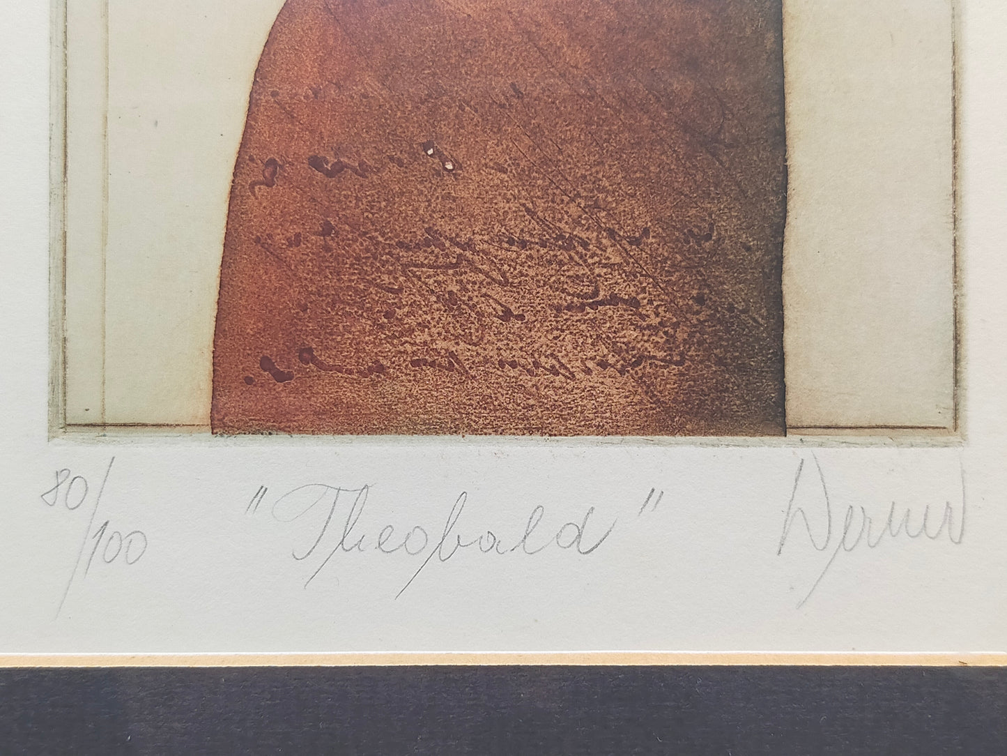 "Theobald" – Handsignierte Original Radierung von Werner, Limitiert 80/100