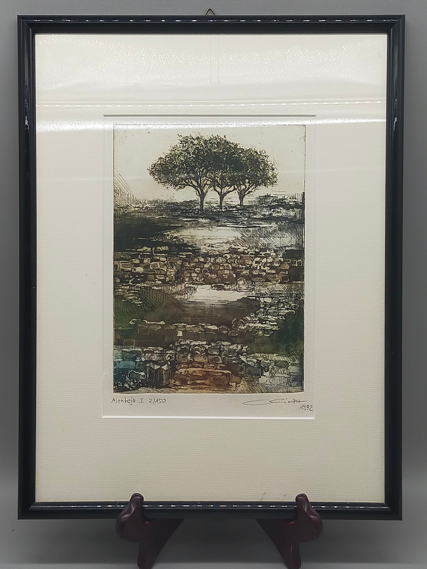 Marlene Mintert Radierung „Alentejo I“ – Signiertes Kunstwerk (1992)
