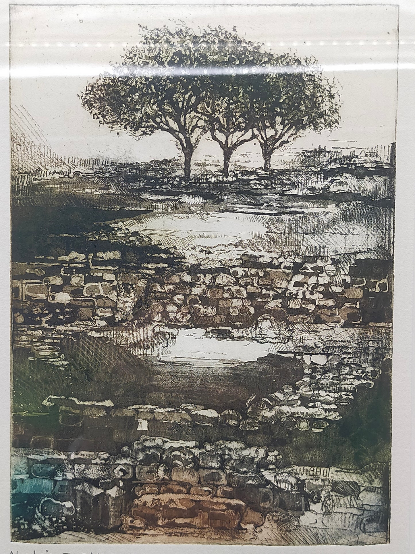 Marlene Mintert Radierung „Alentejo I“ – Signiertes Kunstwerk (1992)