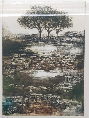 Marlene Mintert Radierung „Alentejo I“ – Signiertes Kunstwerk (1992)