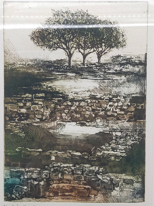 Marlene Mintert Radierung „Alentejo I“ – Signiertes Kunstwerk (1992)