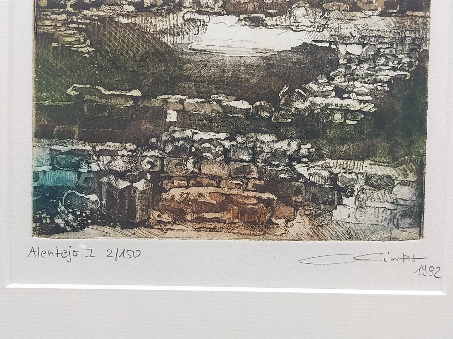 Marlene Mintert Radierung „Alentejo I“ – Signiertes Kunstwerk (1992)