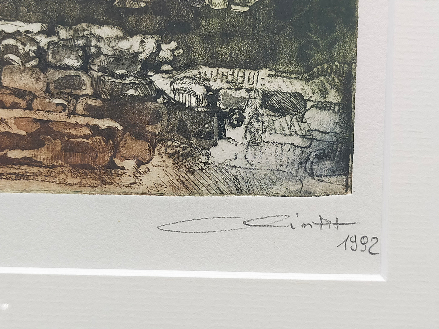 Marlene Mintert Radierung „Alentejo I“ – Signiertes Kunstwerk (1992)