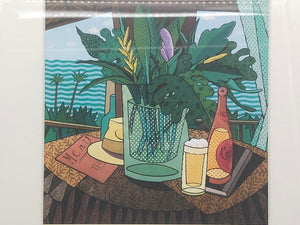 Farbenfroher Kunstdruck – Maritimes Stillleben von M. Kunz - Signiert