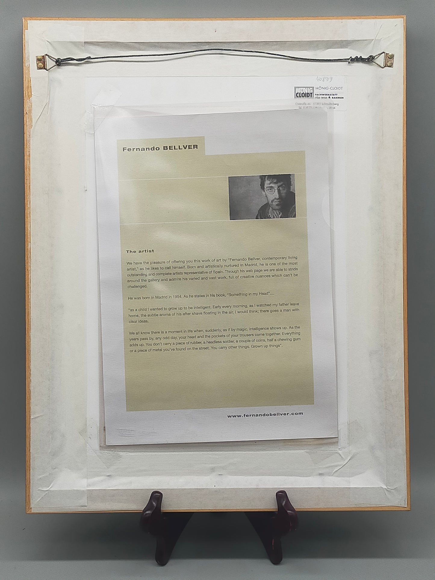 Fernando Bellver Farblithografie – Mediterranes Stillleben im Rahmen
