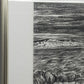 Maritime Kohlezeichnung „Fischerboot auf See“ – Signiert & Gerahmt (2001)