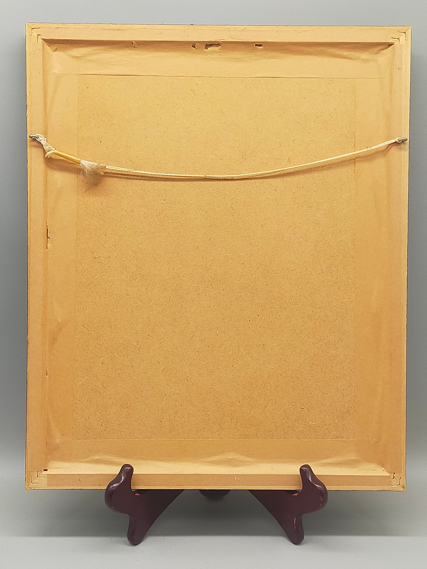 Moderner Kunstdruck "Fürwald" im Rahmen – Abstrakte Blau-Violette Figur - 1996