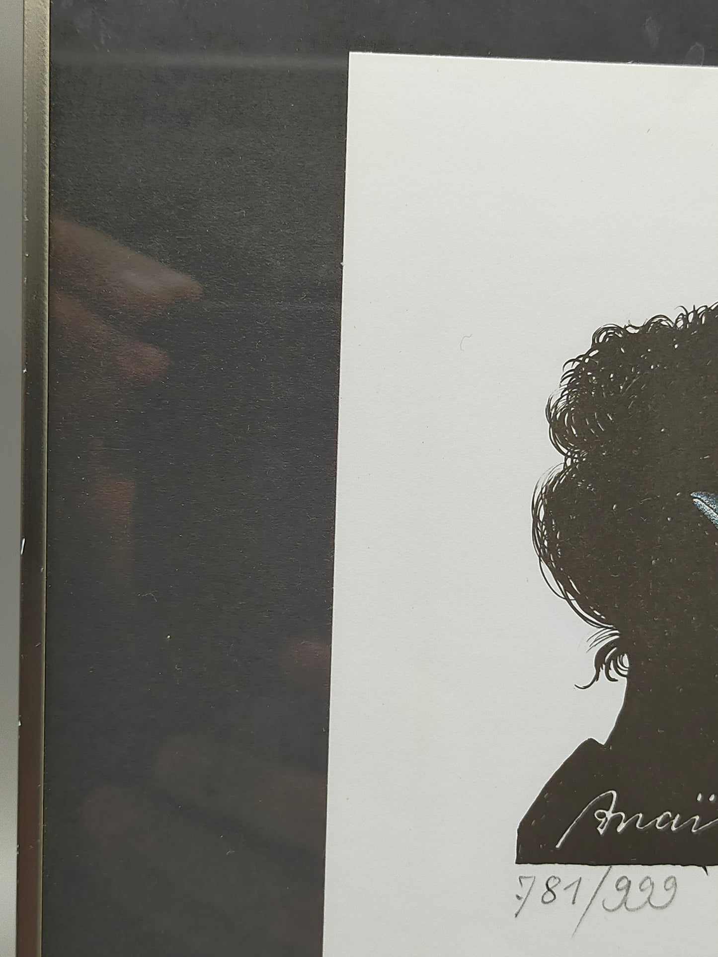 Michael Mathias Limitierte Anais Nin Grafik im Rahmen Kunstvolles Porträt