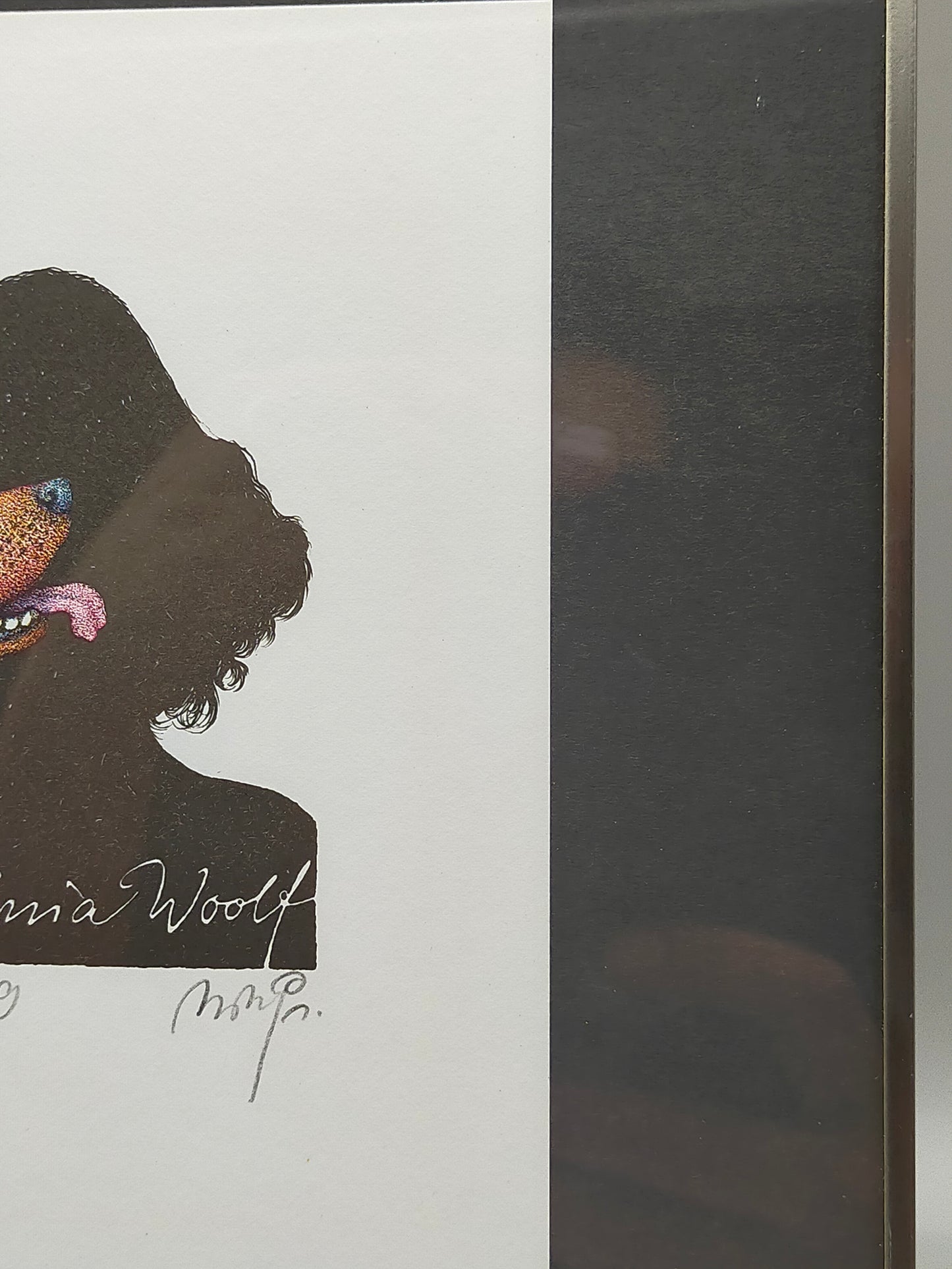 Michael Mathias Limitierte Virginia Woolf Grafik Kunstvolles Porträt