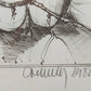 Original Zeichnung „Fallobst“ von 1982 – Handsigniertes Stillleben im Rahmen