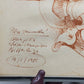 Original Zeichnung „Pilze sammeln“ von 1985 – Signiert & Gerahmt