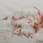 Original Zeichnung „Pilze sammeln“ von 1985 – Signiert & Gerahmt