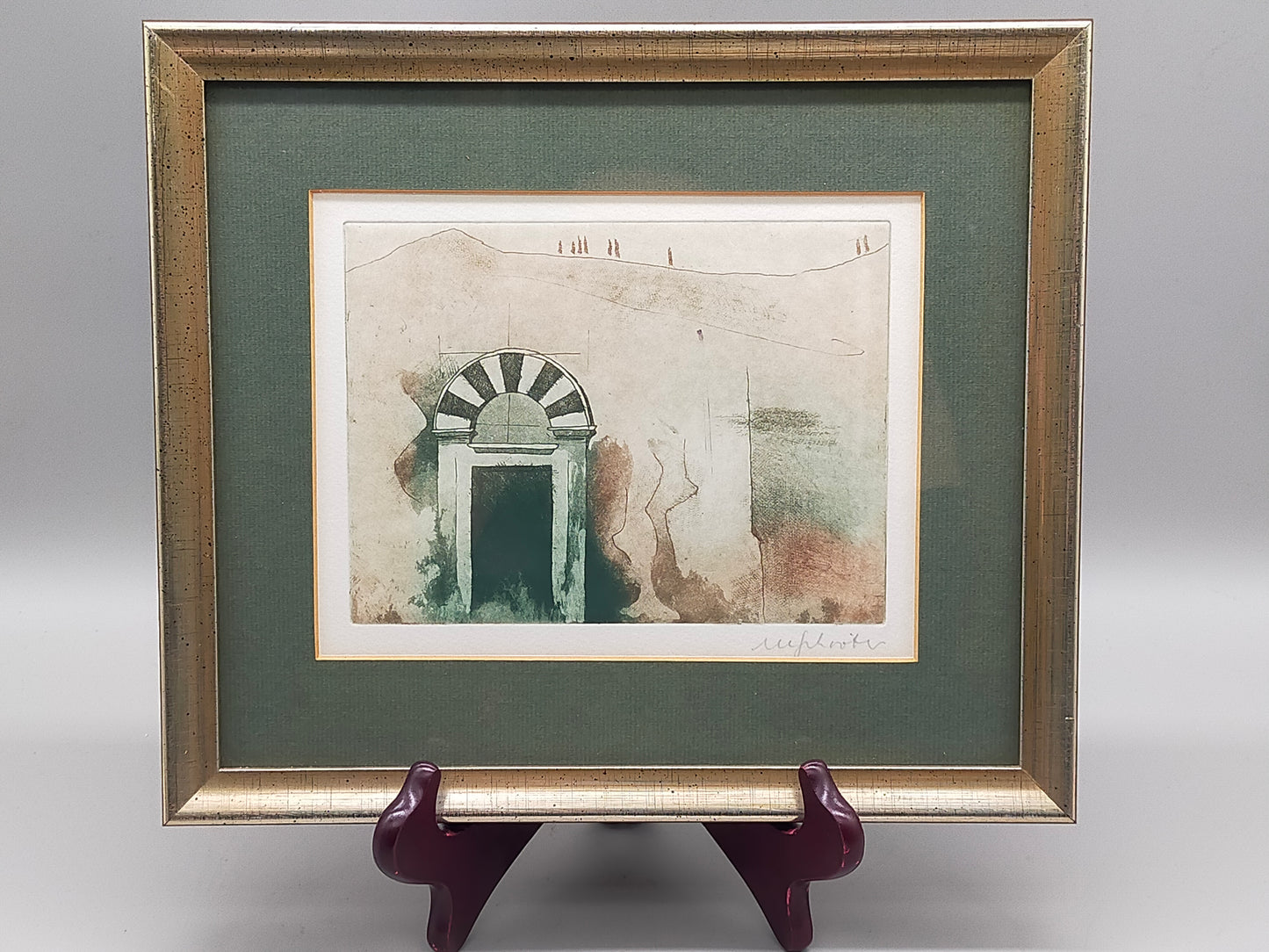Kunstdruck Architekturmotiv – Stilvolle Wanddekoration im Goldrahmen