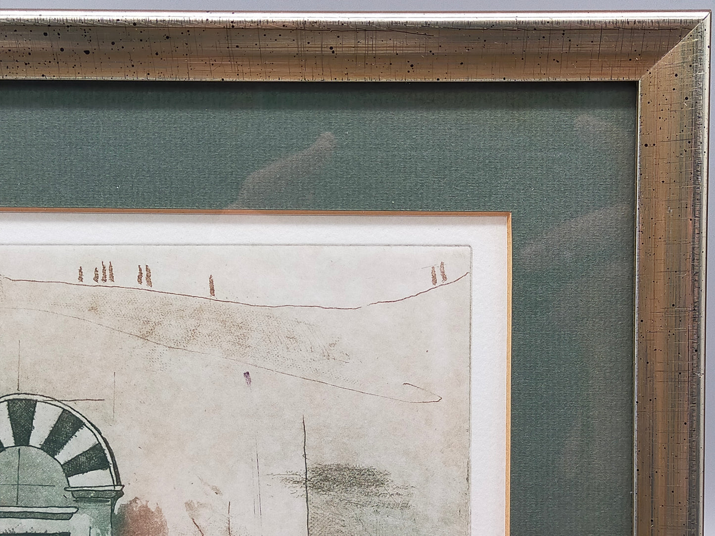 Kunstdruck Architekturmotiv – Stilvolle Wanddekoration im Goldrahmen