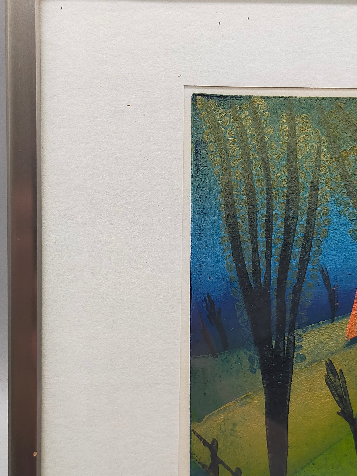 Moderner Kunstdruck „Rotes Haus“ – Handsigniert & Limitiert (33/100)