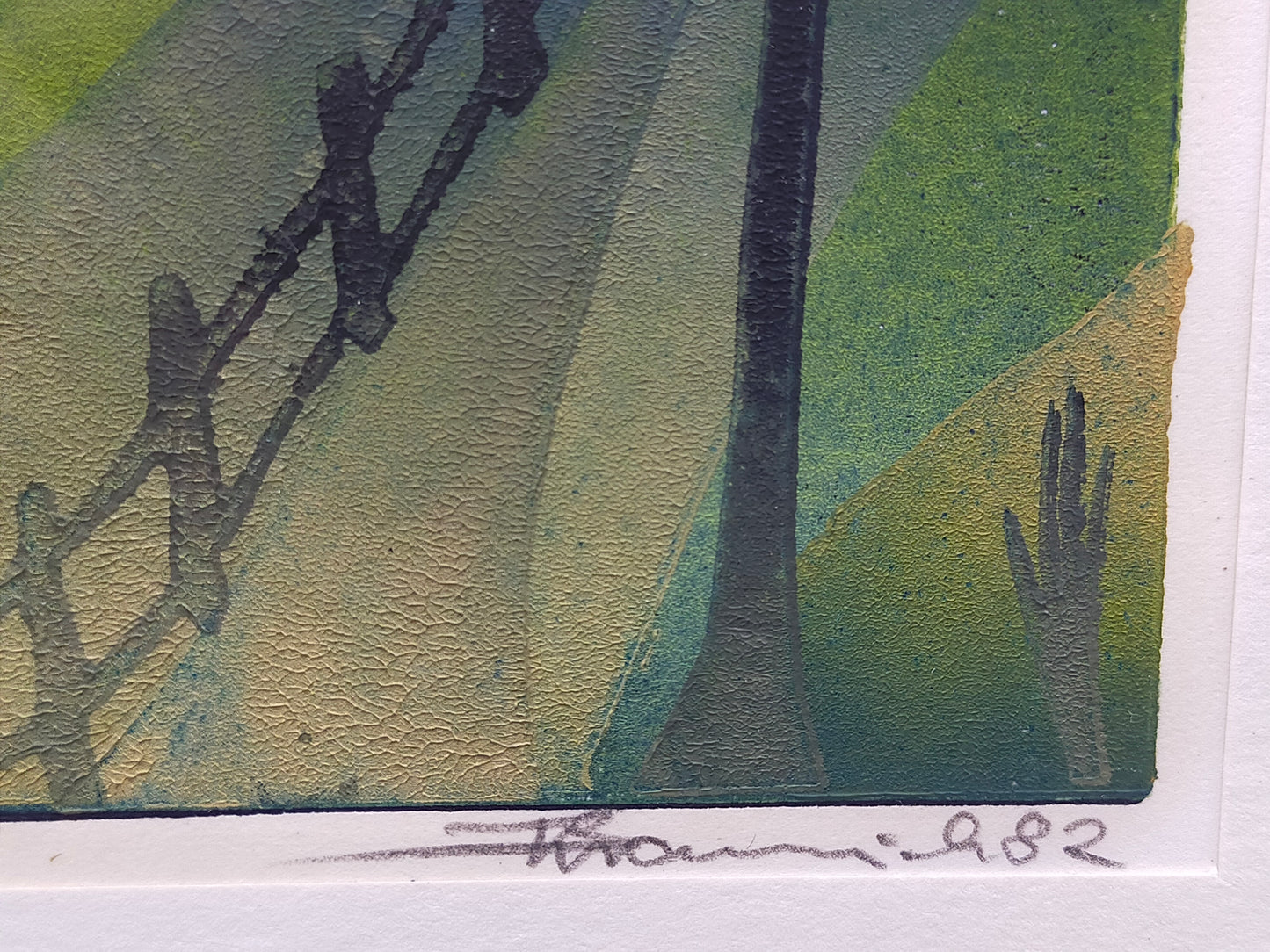 Moderner Kunstdruck „Rotes Haus“ – Handsigniert & Limitiert (33/100)