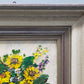Charmantes Ölgemälde Sonnenblumen in Vase – Signiertes Blumenstillleben