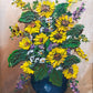 Charmantes Ölgemälde Sonnenblumen in Vase – Signiertes Blumenstillleben