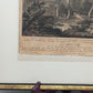 Antiker Kupferstich „Weißer Damhirsch“ – J. E. Ridinger, 18. Jh. gerahmt