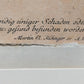 Antiker Kupferstich „Weißer Damhirsch“ – J. E. Ridinger, 18. Jh. gerahmt