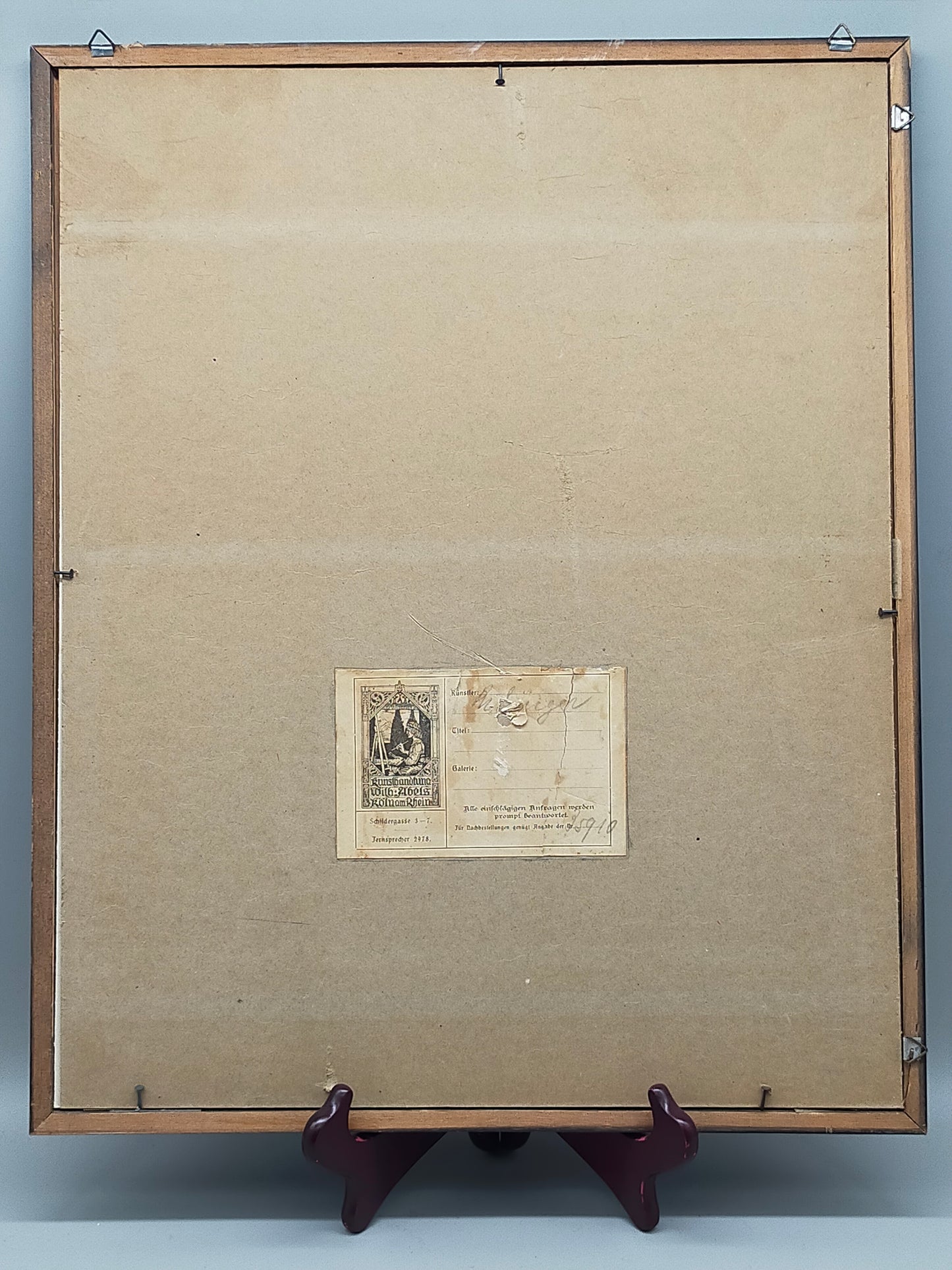 Antiker Kupferstich „Weißer Damhirsch“ – J. E. Ridinger, 18. Jh. gerahmt