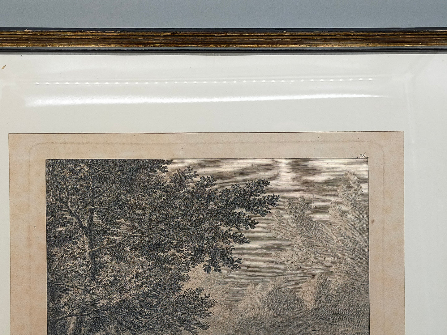 Antiker Kupferstich Johann Elias Ridinger – Prachtvoller Hirsch von 1763