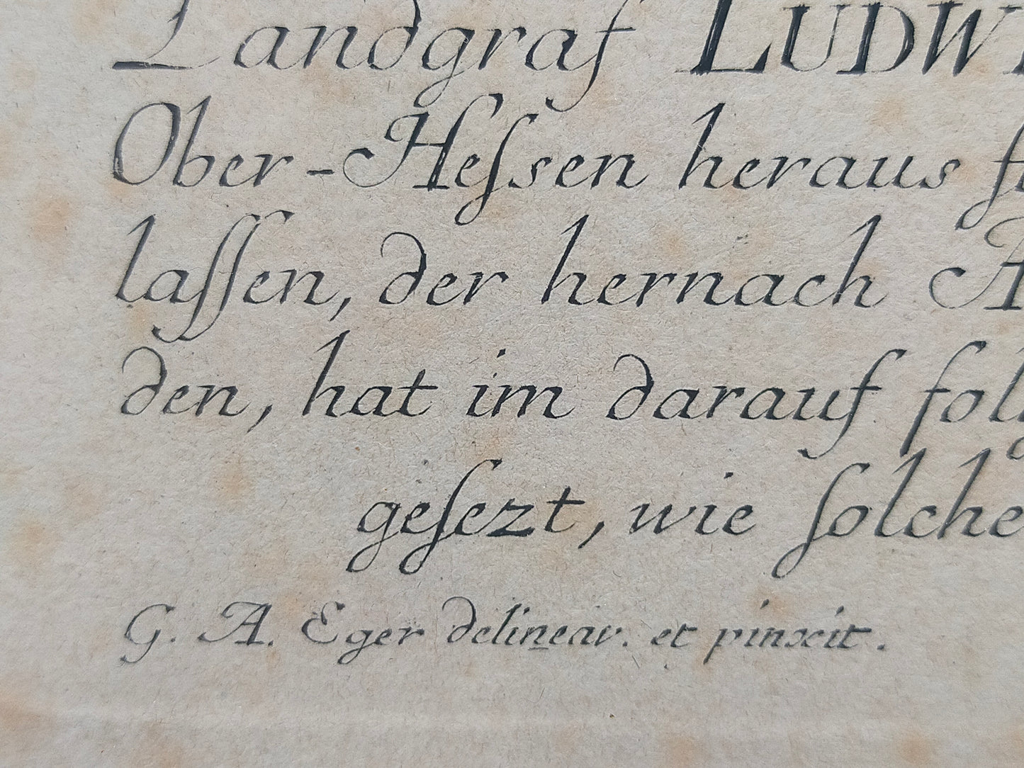 Antiker Kupferstich Johann Elias Ridinger – Prachtvoller Hirsch von 1763