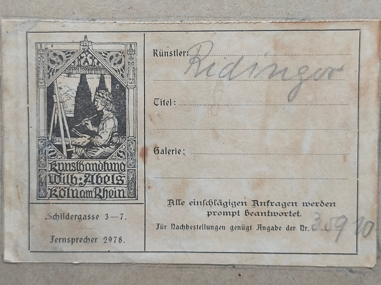 Antiker Kupferstich Johann Elias Ridinger – Prachtvoller Hirsch von 1763