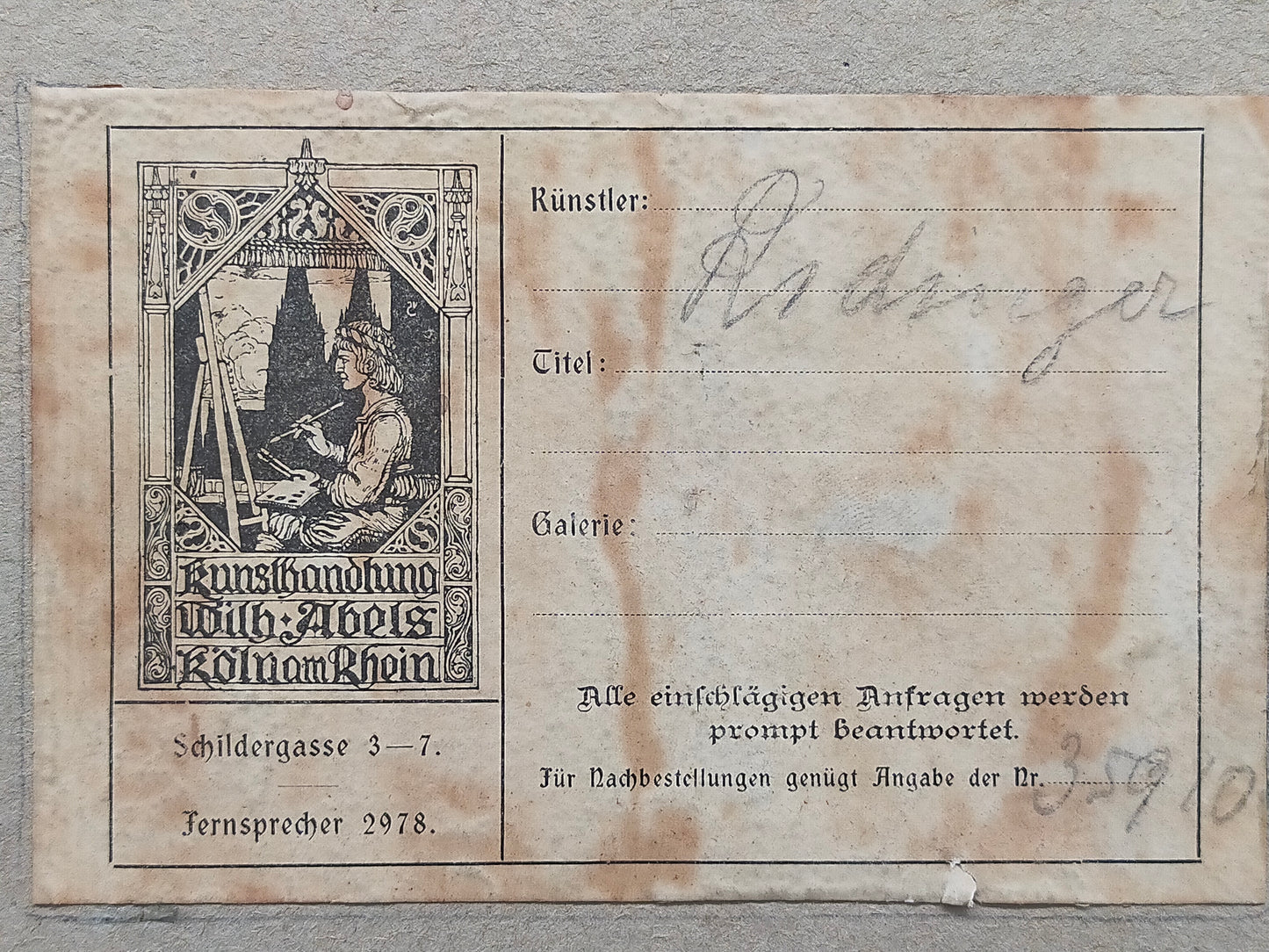 Historischer Kupferstich Johann Elias Ridinger – Der Prachtvolle Hirsch