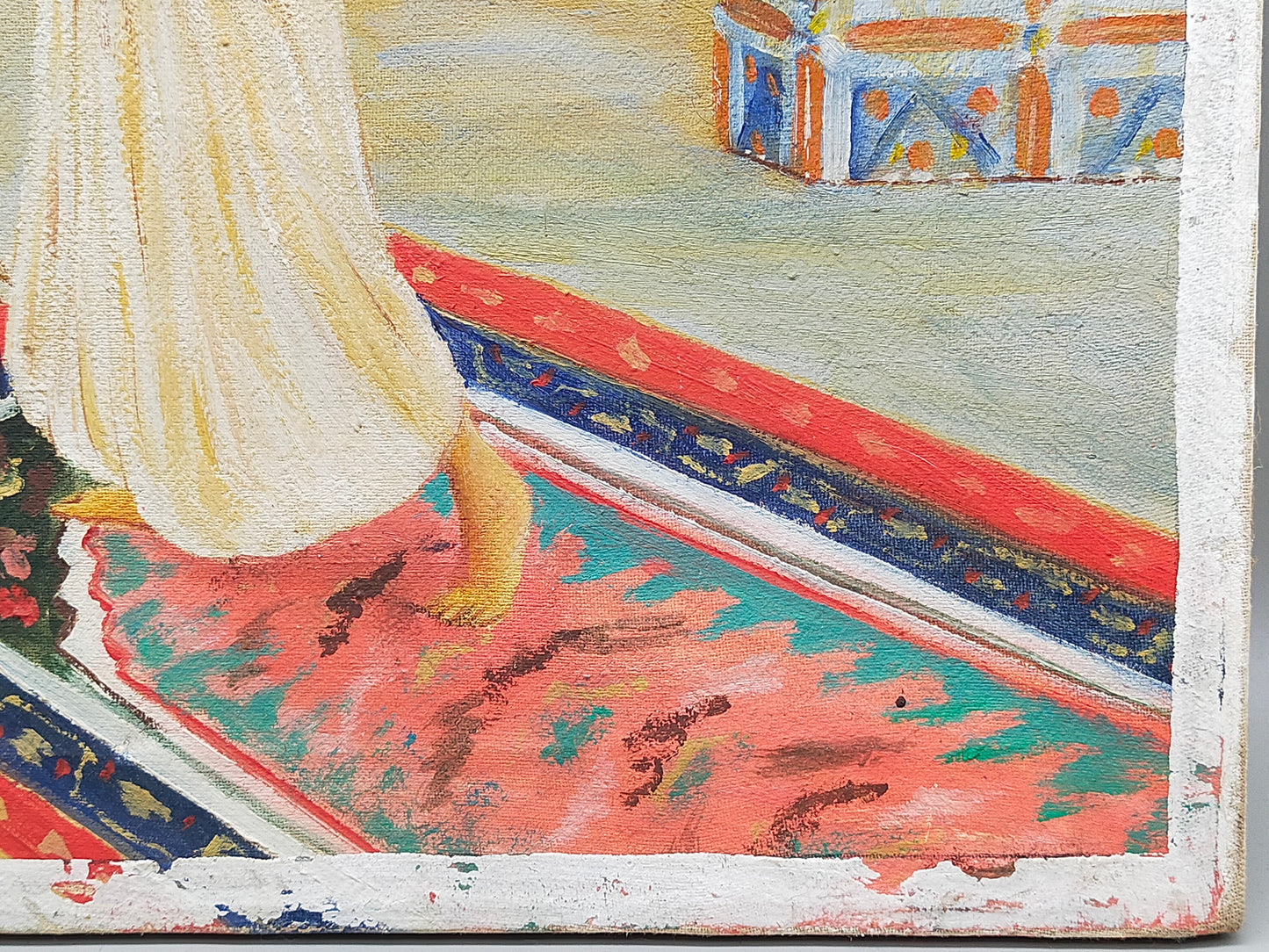 Orientalisches Ölgemälde – Tänzerin in prachtvollem Palast Ambiente