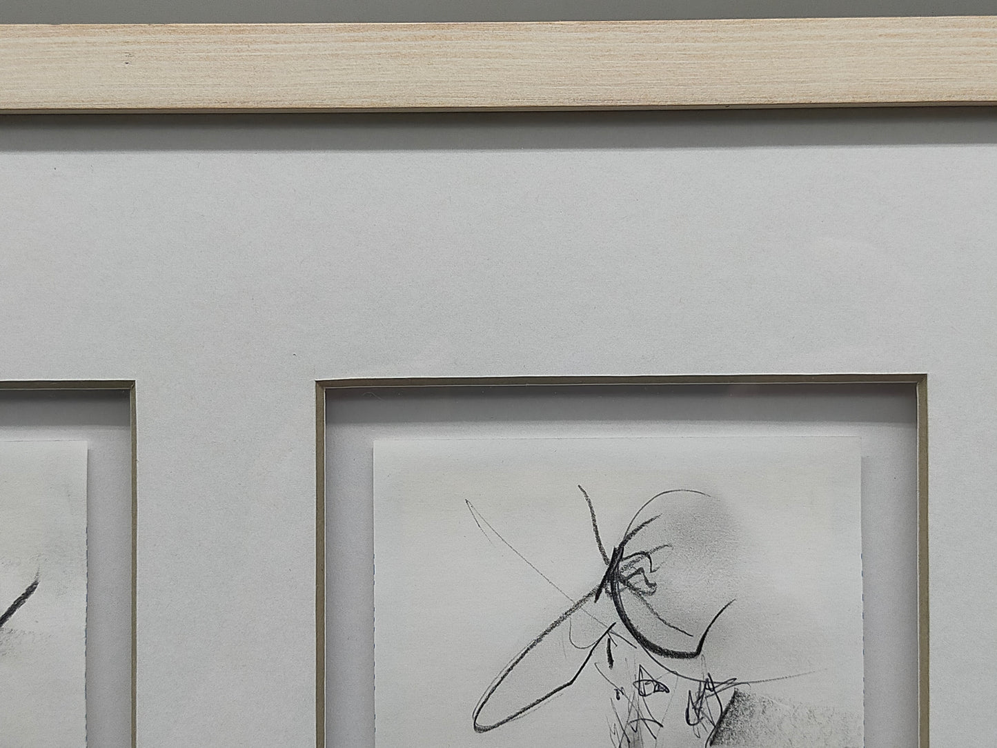 Modernes Triptychon Abstrakte Kunst – 3er Grafik im Holzrahmen