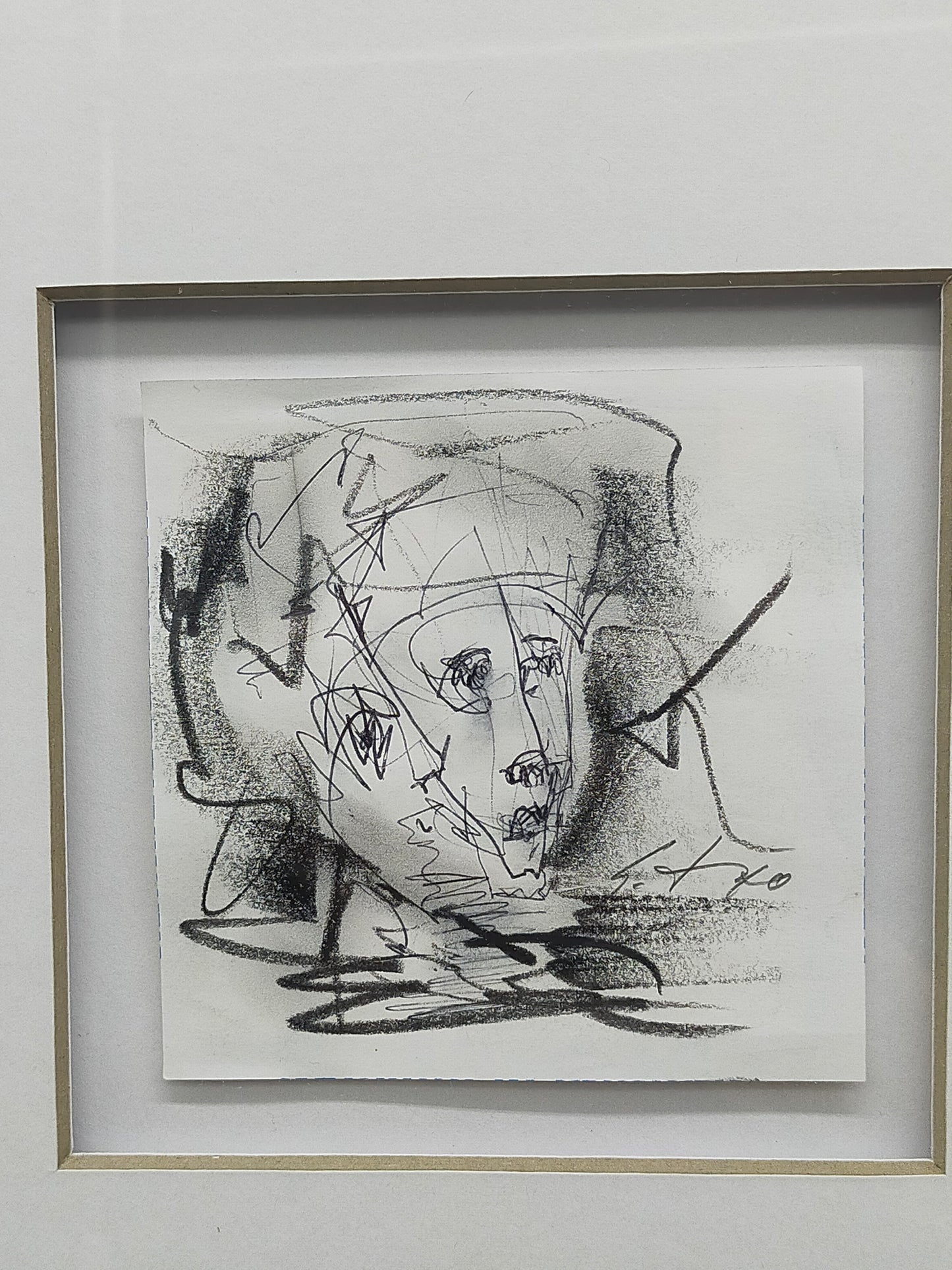 Modernes Triptychon Abstrakte Kunst – 3er Grafik im Holzrahmen