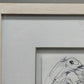 Modernes Triptychon Abstrakte Kunst – 3er -  Grafik im Holzrahmen