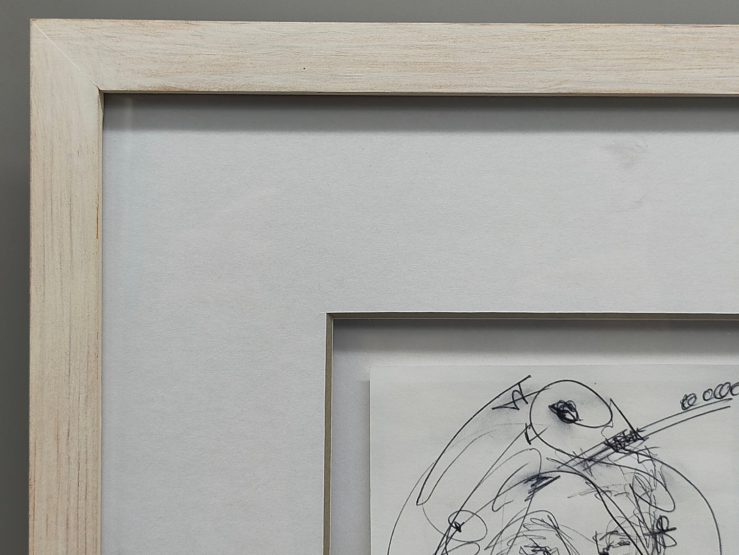 Modernes Triptychon Abstrakte Kunst – 3er -  Grafik im Holzrahmen