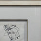 Modernes Triptychon Abstrakte Kunst – 3er -  Grafik im Holzrahmen