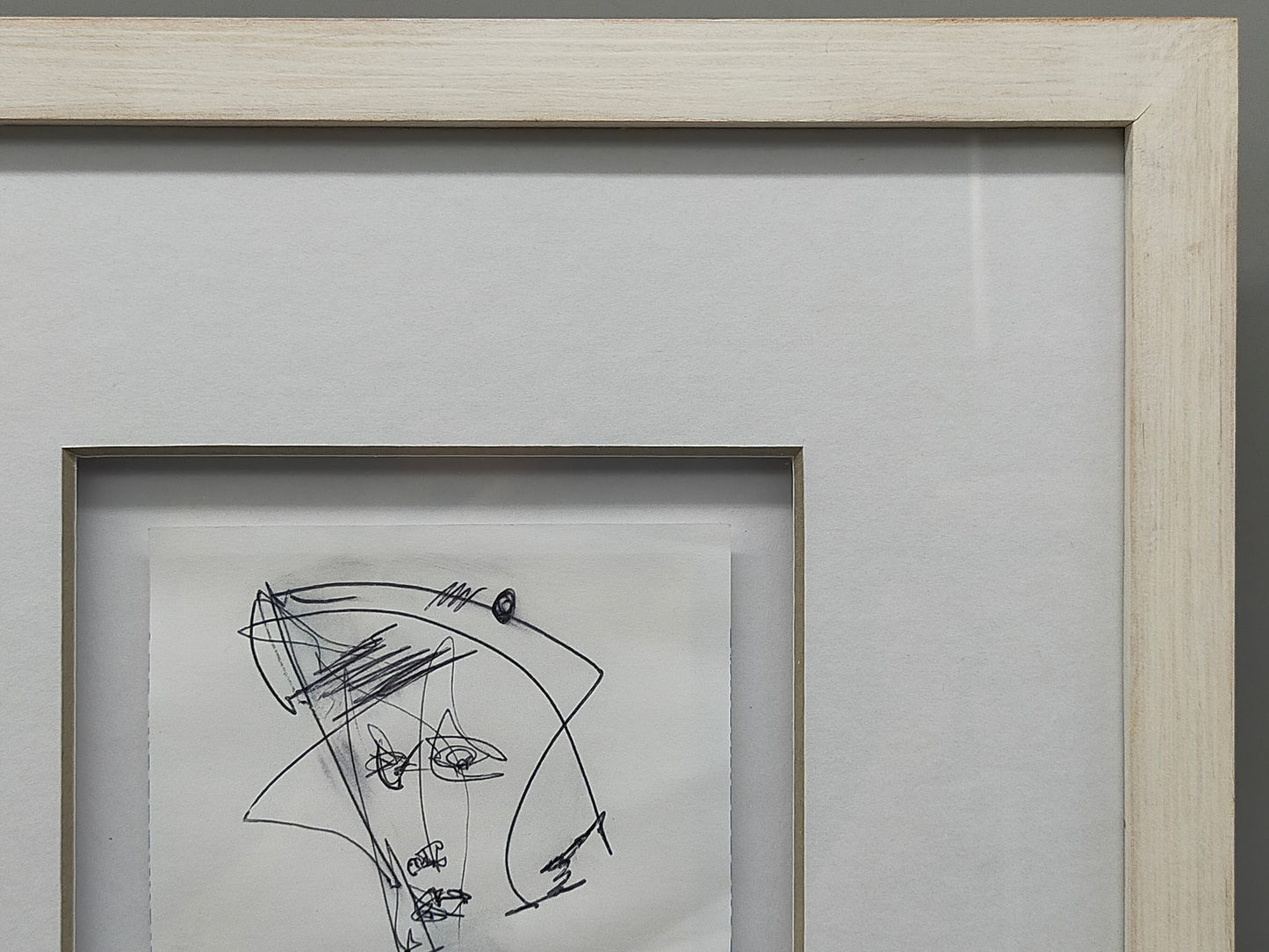 Modernes Triptychon Abstrakte Kunst – 3er -  Grafik im Holzrahmen