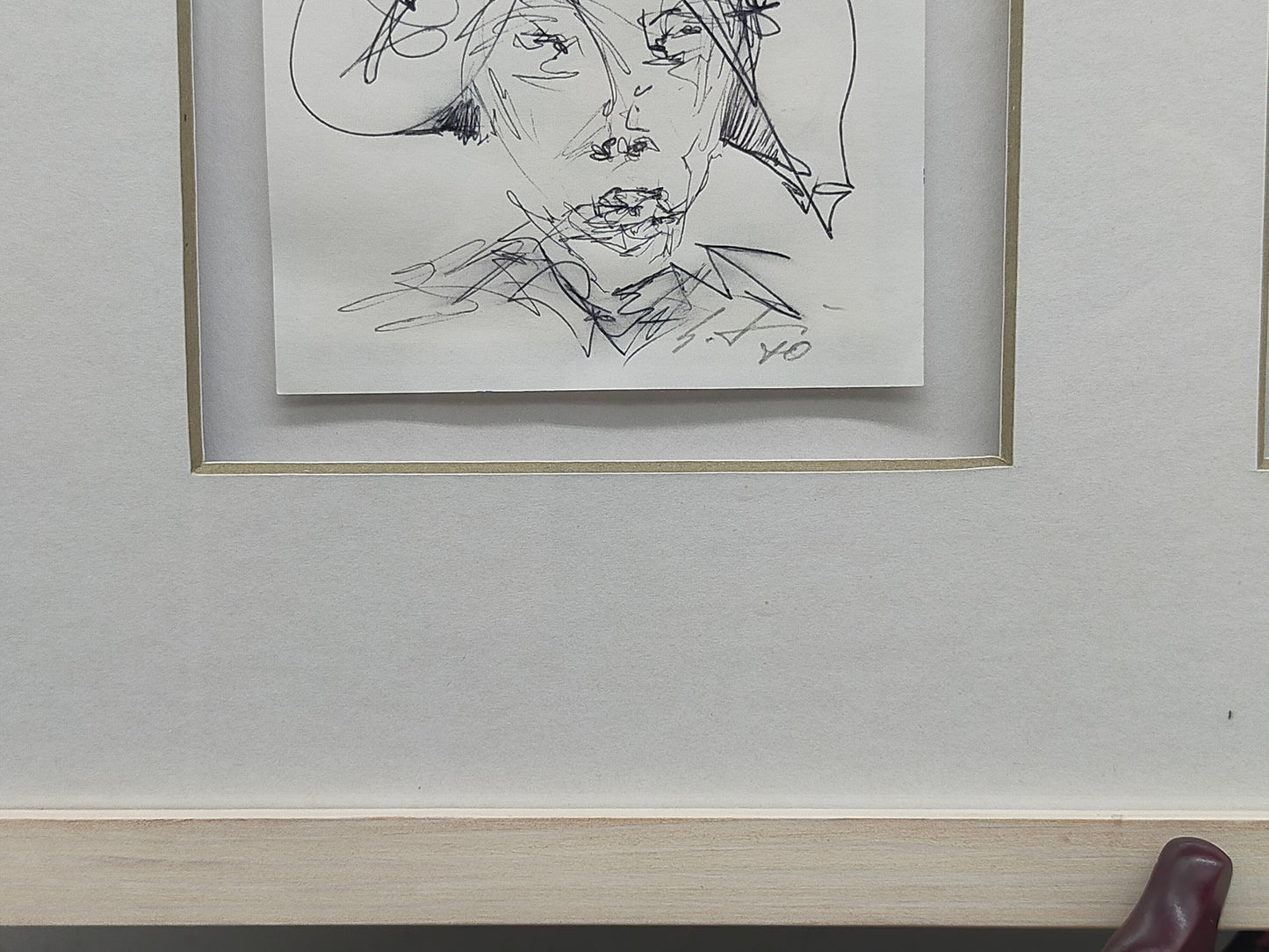 Modernes Triptychon Abstrakte Kunst – 3er -  Grafik im Holzrahmen
