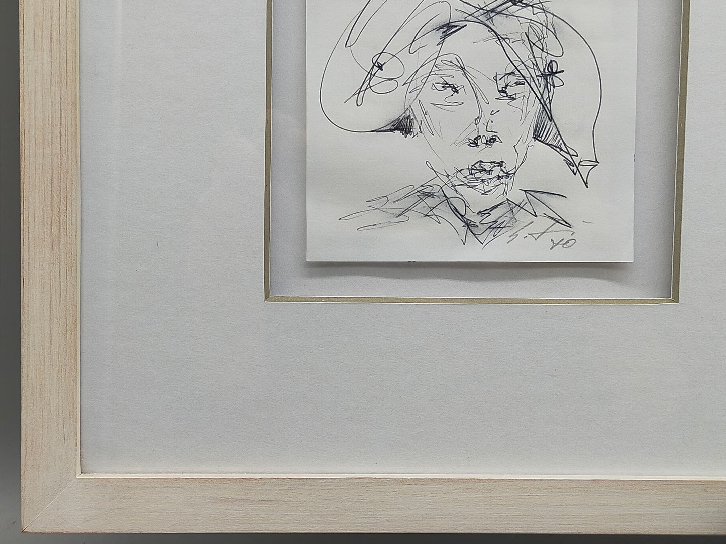 Modernes Triptychon Abstrakte Kunst – 3er -  Grafik im Holzrahmen