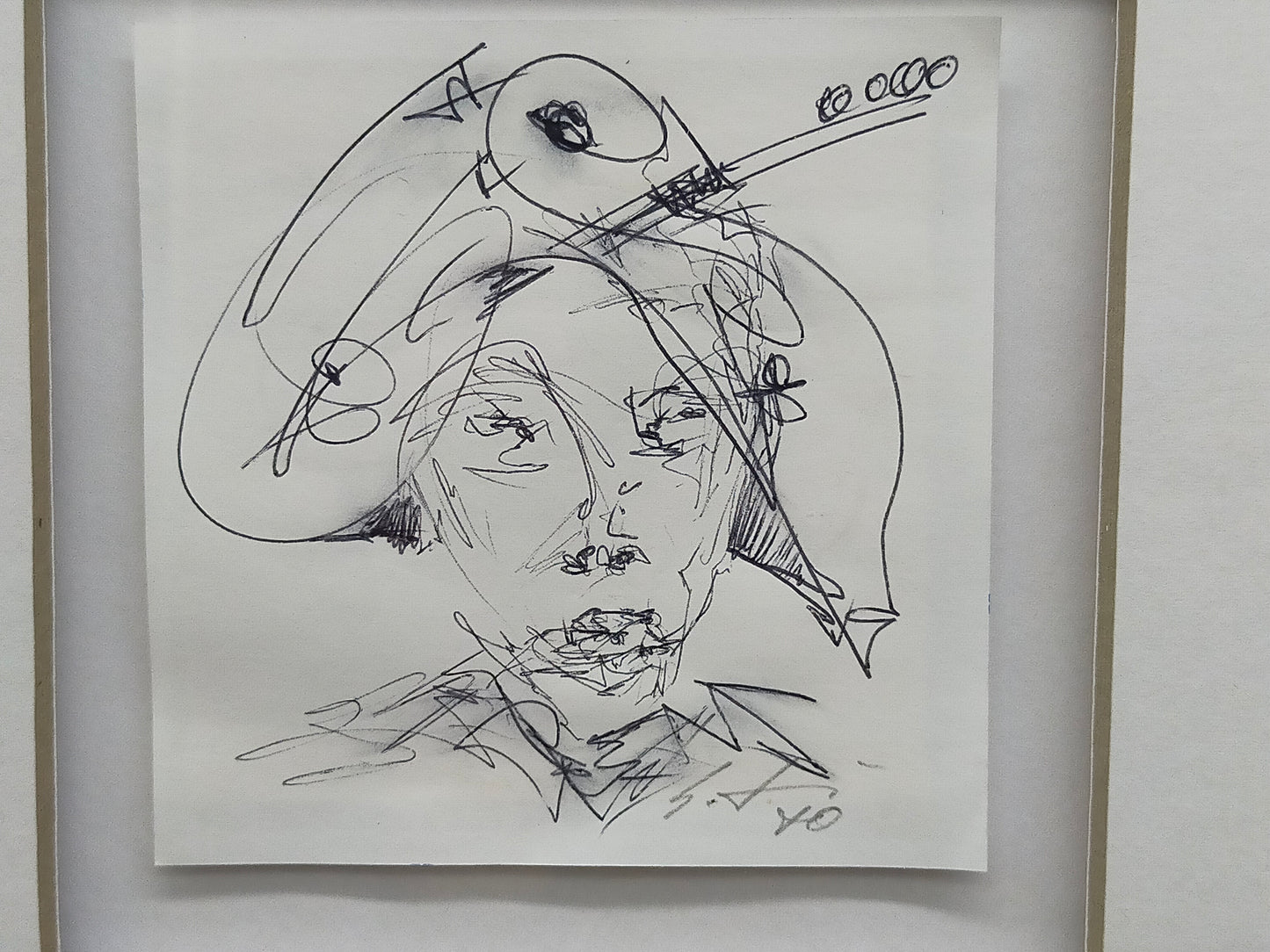 Modernes Triptychon Abstrakte Kunst – 3er -  Grafik im Holzrahmen