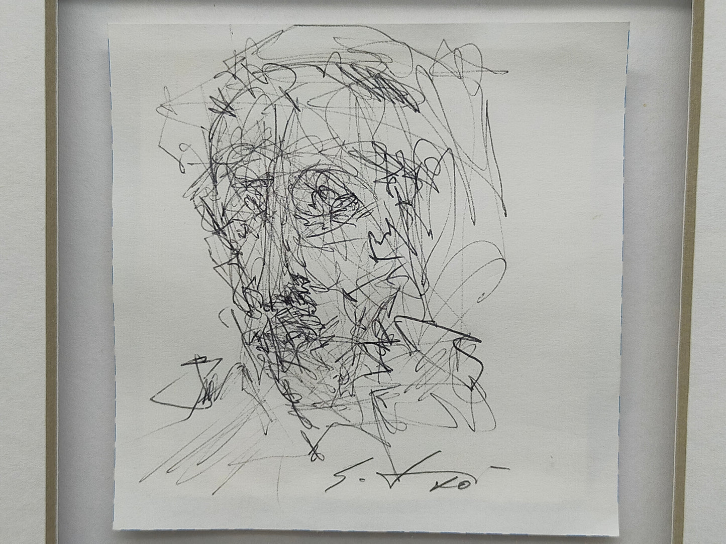 Modernes Triptychon Abstrakte Kunst – 3er -  Grafik im Holzrahmen