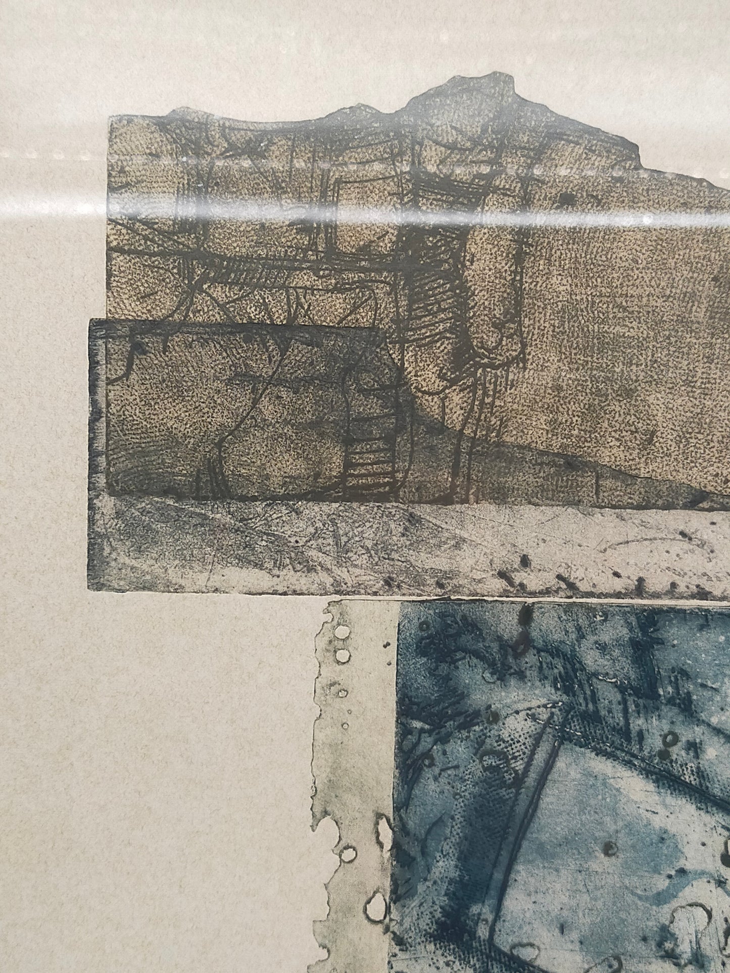 Abstrakte Farbradierung „Variation III“ – von Chumu Signierte Grafik von 1984