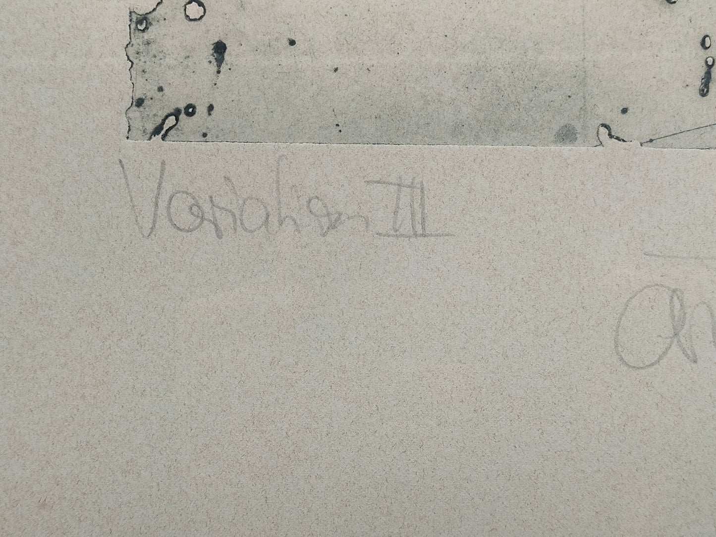 Abstrakte Farbradierung „Variation III“ – von Chumu Signierte Grafik von 1984