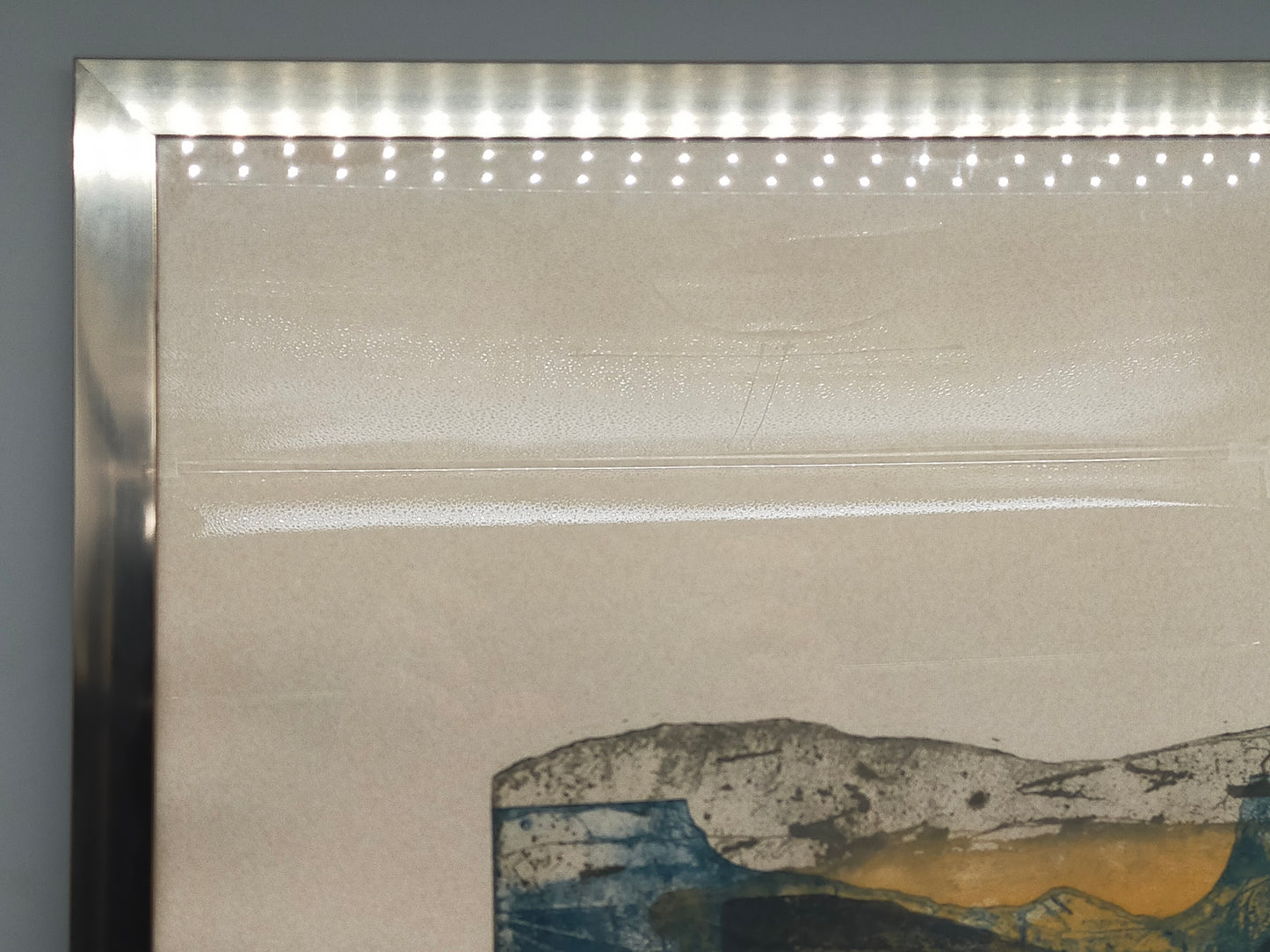 Abstrakte Kunst Variation II – Signierte Farbradierung von Chumu 1984