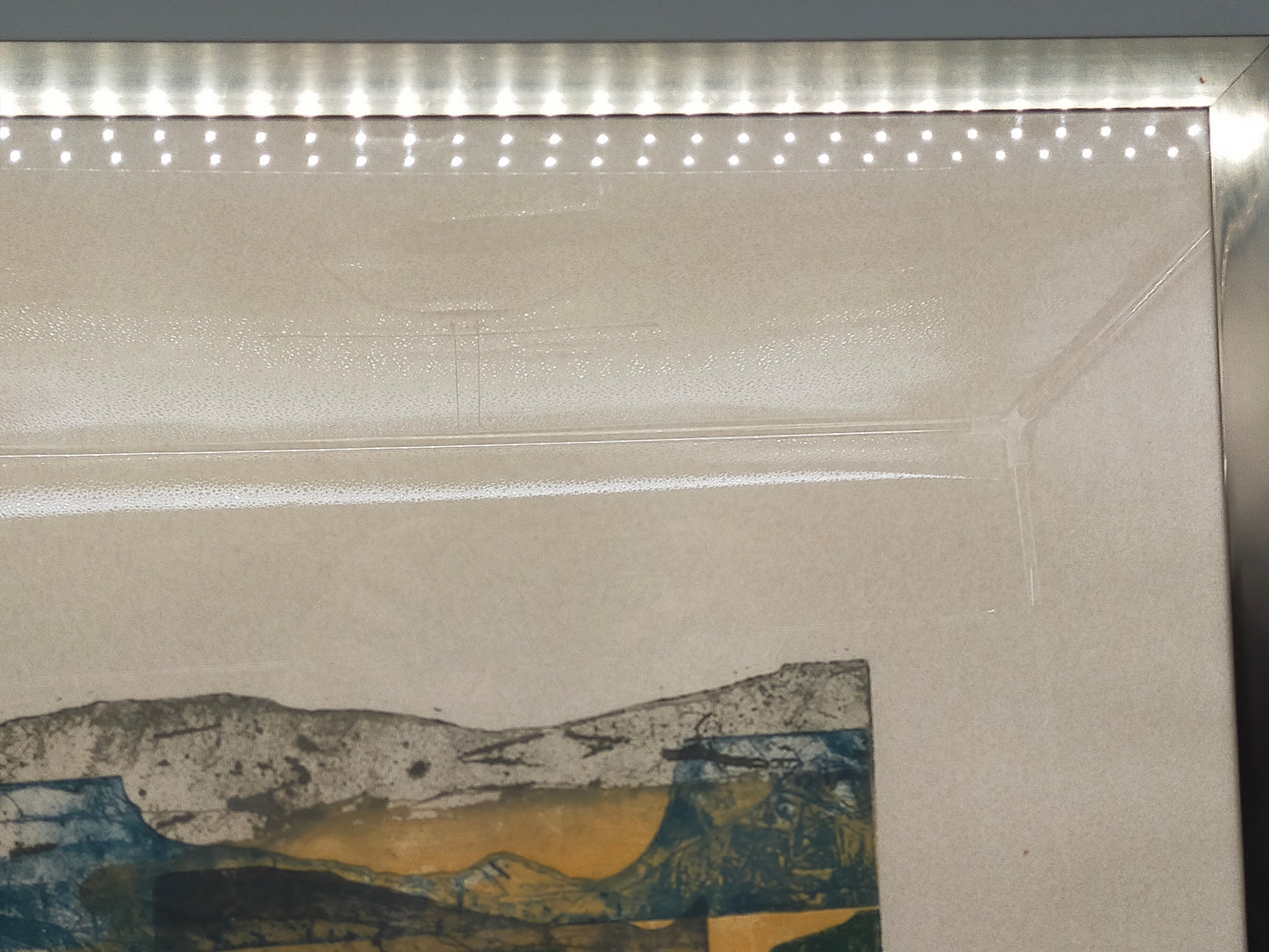 Abstrakte Kunst Variation II – Signierte Farbradierung von Chumu 1984